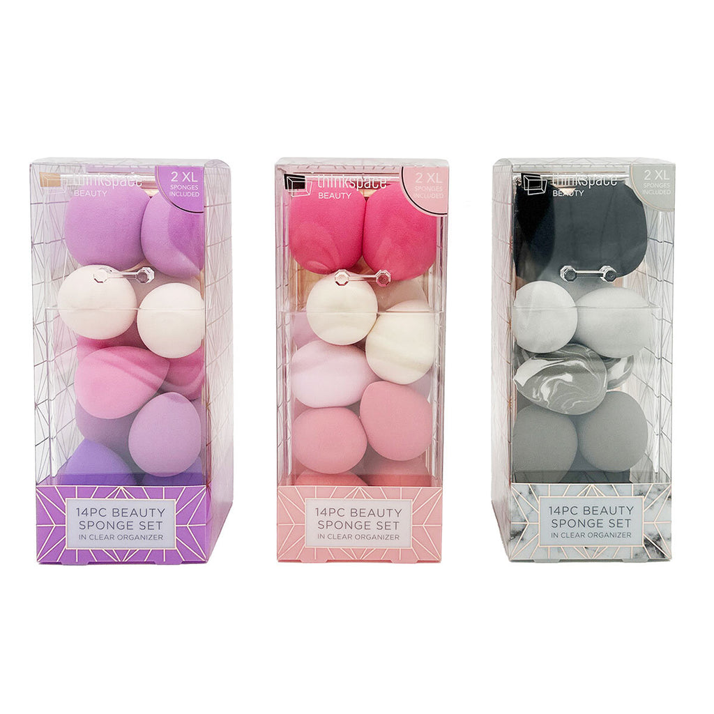 Thinkspace Beauty, Beauty Sponge Set, 14 Pieces