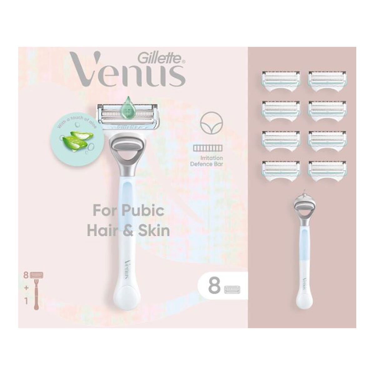 Gillette Venus Razor for Pubic Hair and Skin + 9 Blades GOODS Costco UK