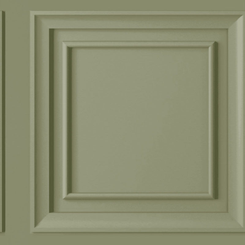 Sage Green Wood Panel Wallpaper 52cm x 10m Roll - British product