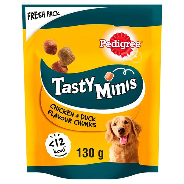 Pedigree Tasty Minis Adult Dog Treats Chicken & Duck Chewy Cubes    130g GOODS M&S   