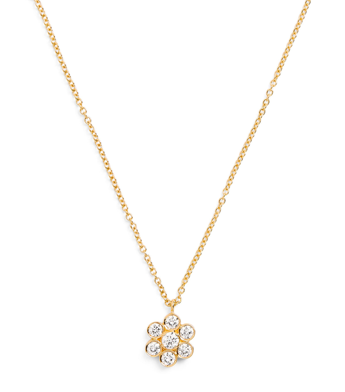 Sophie Bille Brahe yellow gold and diamond fleur necklace (British brand)