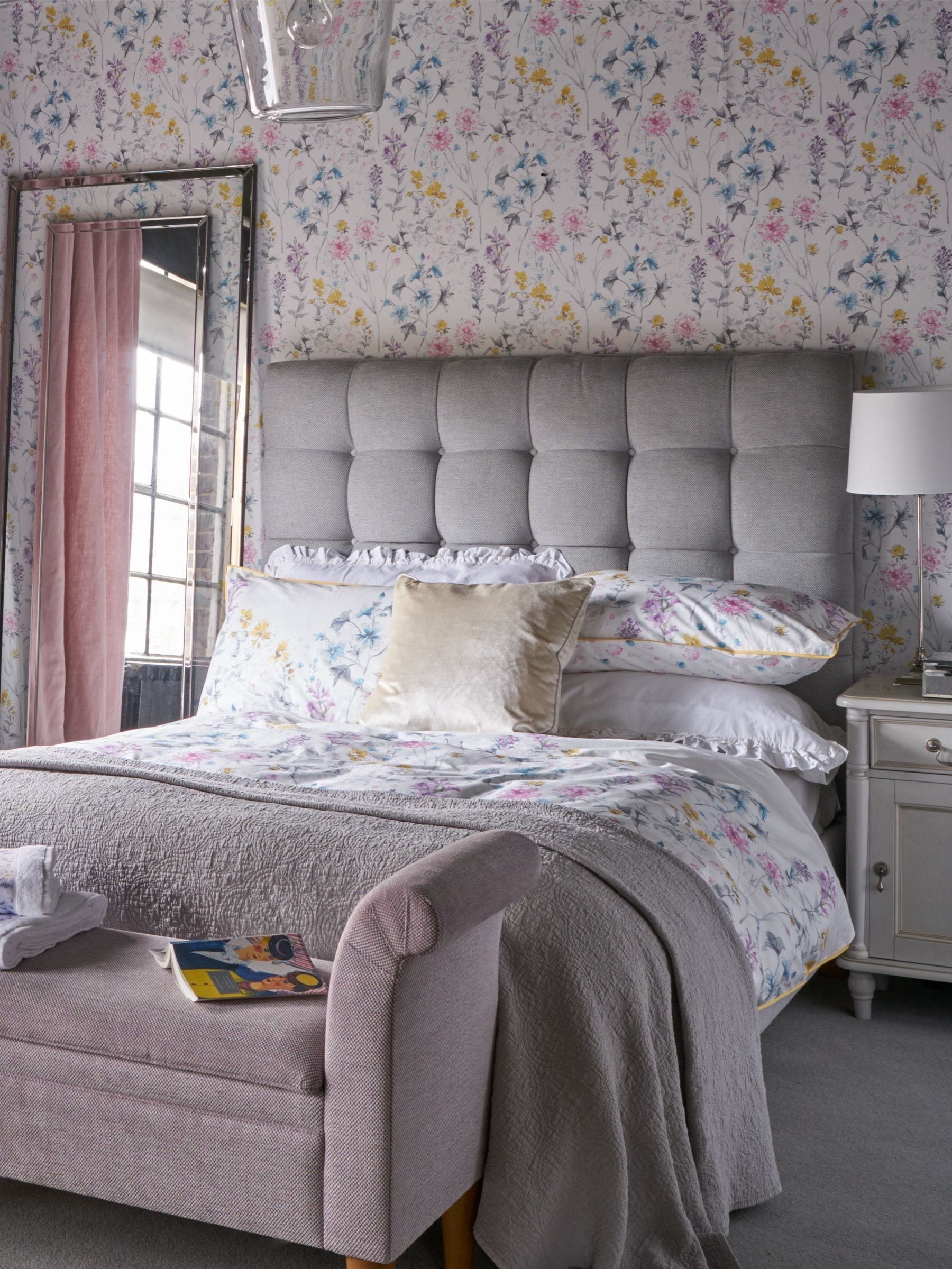 Laura Ashley Wild Meadow floral wallpaper 10m roll (British brand)