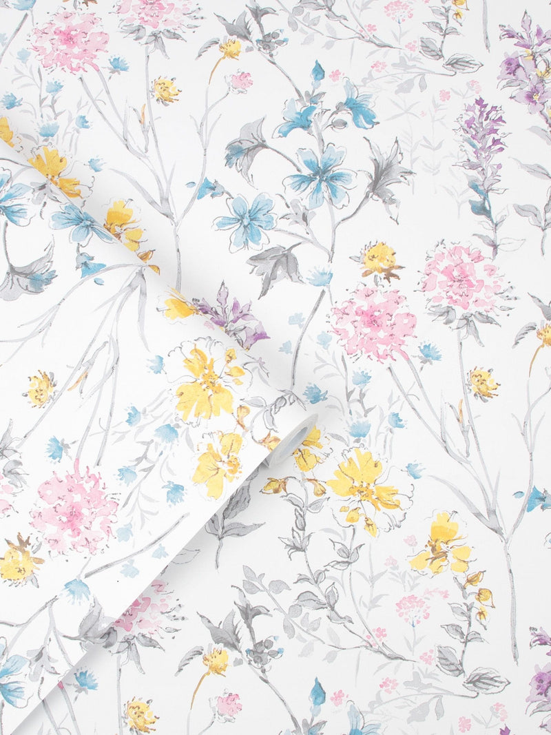 Laura Ashley Wild Meadow floral wallpaper 10m roll (British brand)