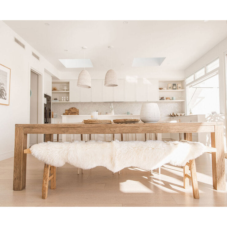 Naturally Sheepskins long wool quad rug 180x110 cm, UK version