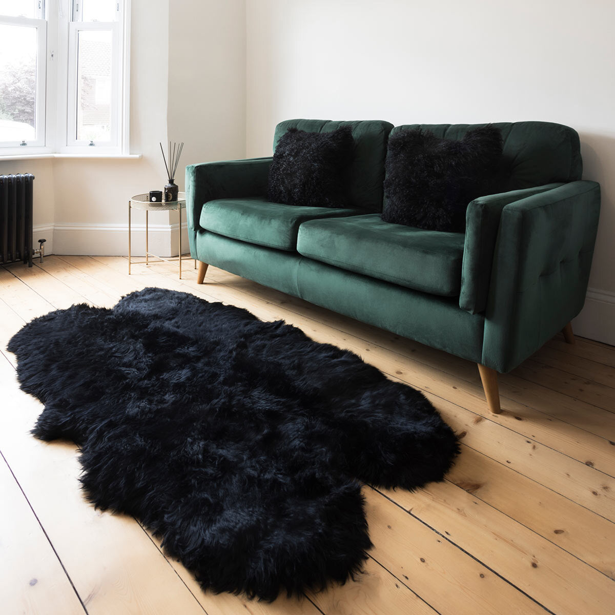 Naturally Sheepskins long wool quad rug 180x110 cm, UK version