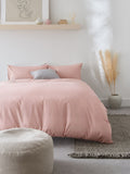 White easy care polycotton plain duvet cover and pillowcase set (British brand)
