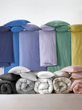 White easy care polycotton plain duvet cover and pillowcase set (British brand)
