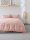 White easy care polycotton plain duvet cover and pillowcase set (British brand)