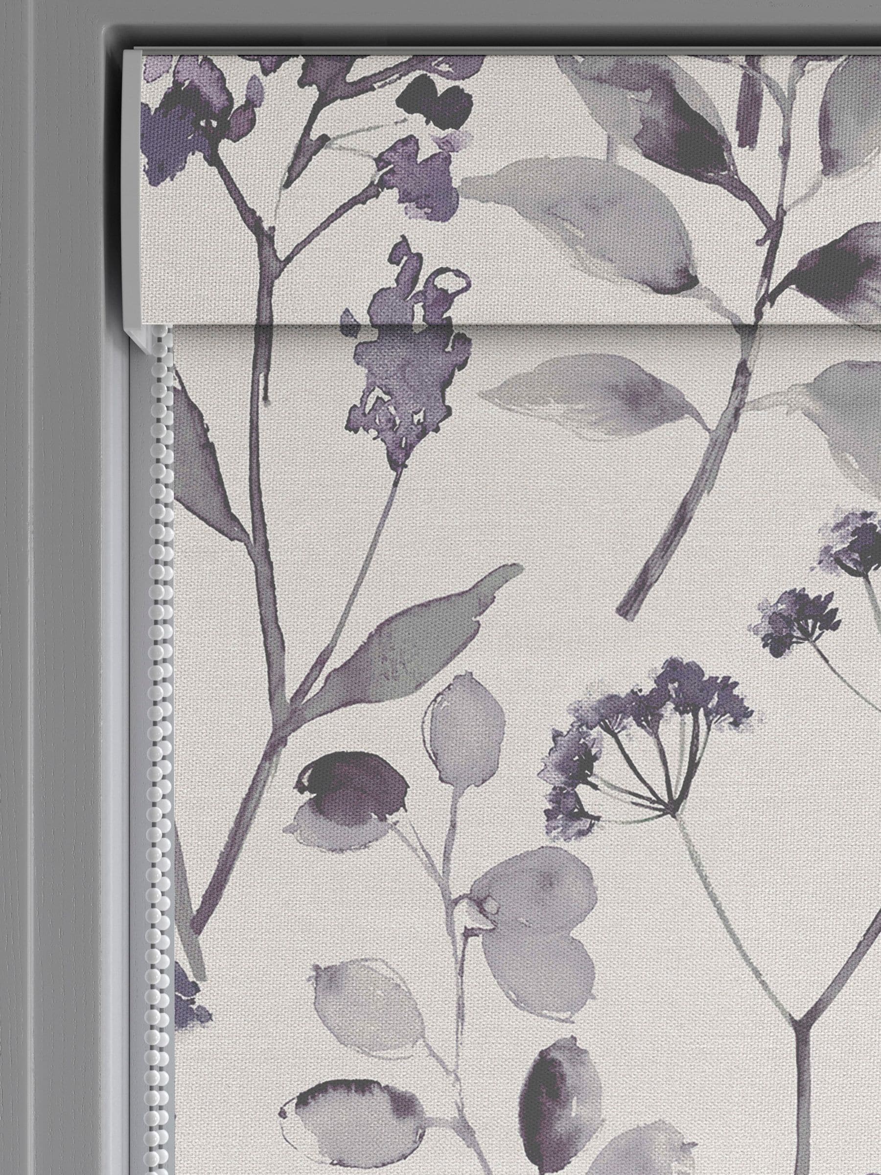 Next Isla Floral made to measure roller blind in purple - British product