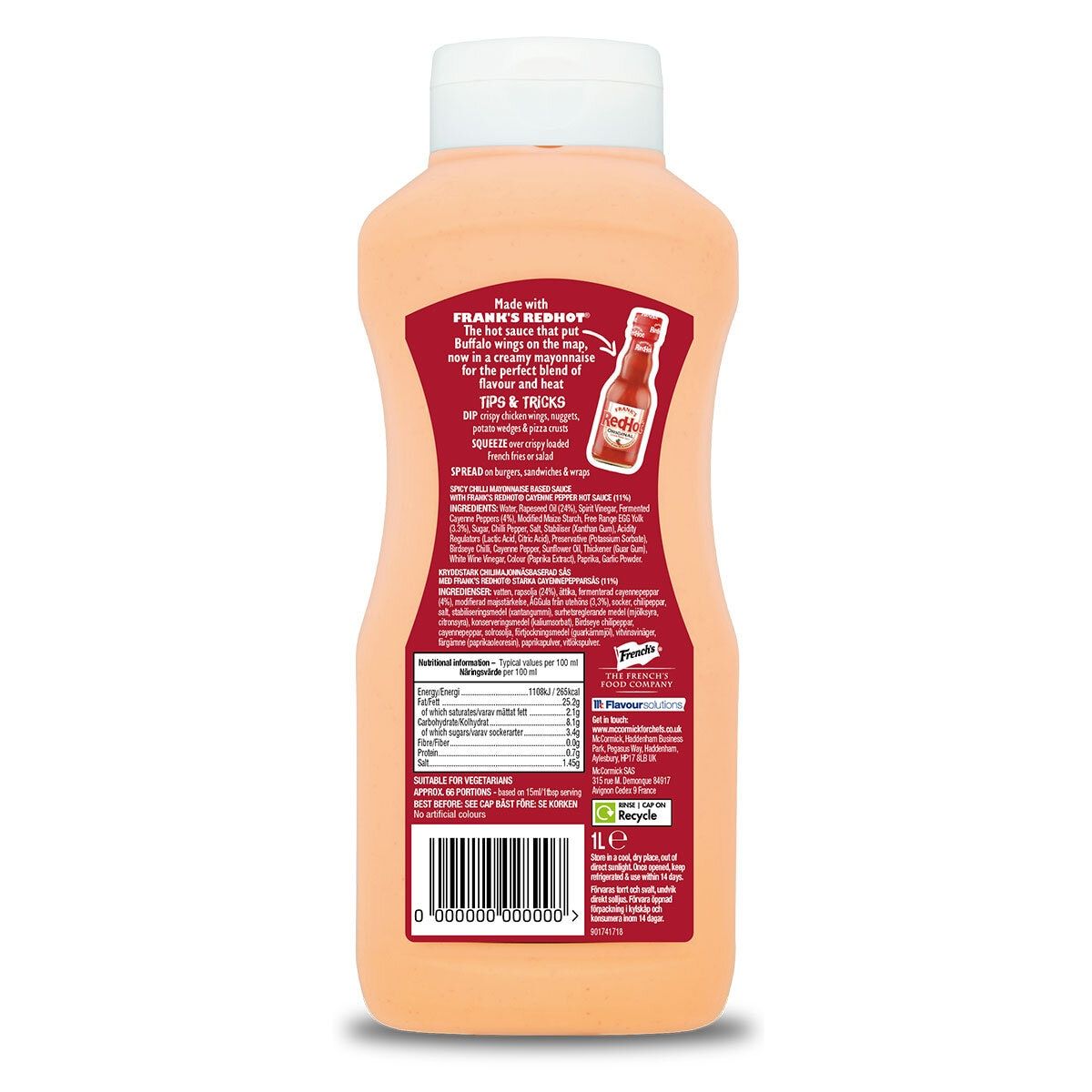 Frank's RedHot Spicy Mayo, 1L GOODS Costco UK