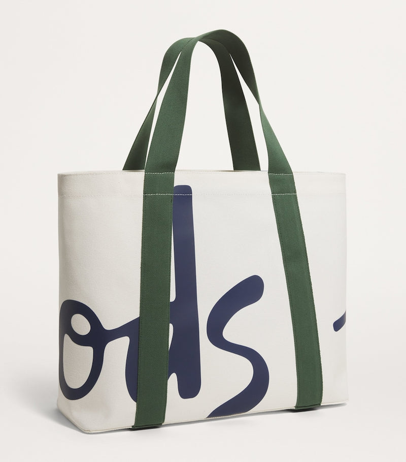 Harrods medium cotton logo tote bag, UK version