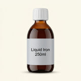 Holland & Barrett iron supplement orange flavour liquid 250ml, UK version