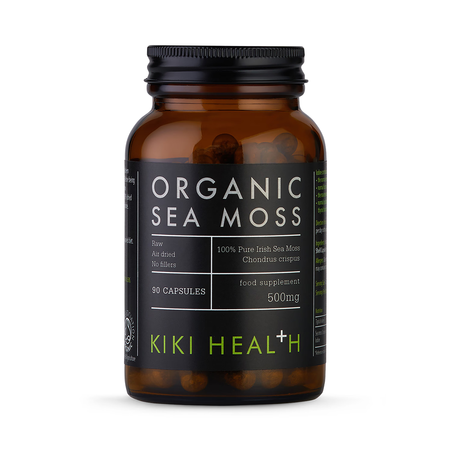 KIKI Health organic sea moss supplement 90 vegicaps, UK version