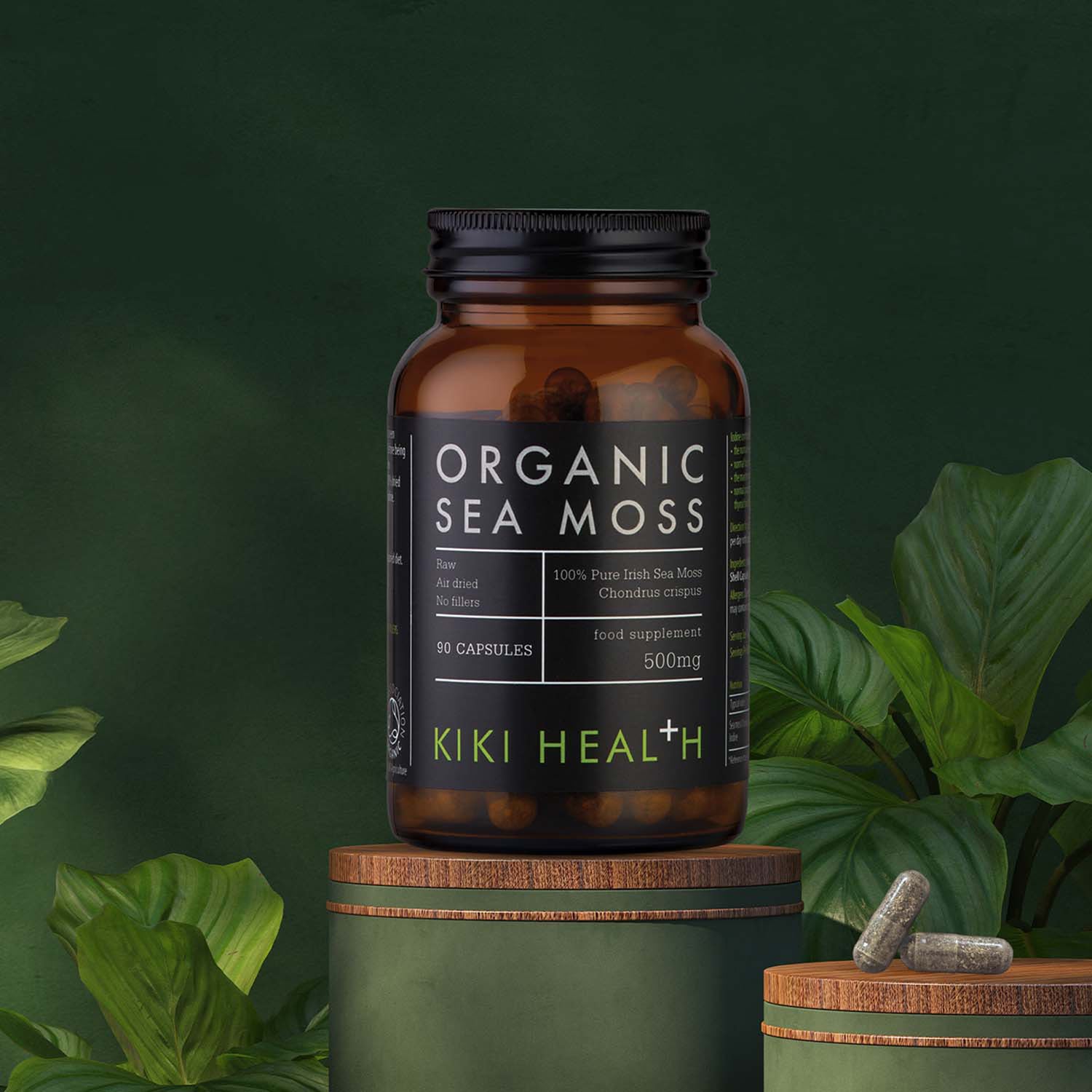 KIKI Health organic sea moss supplement 90 vegicaps, UK version