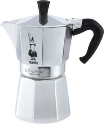 Bialetti aluminium four-cup espresso maker, UK version