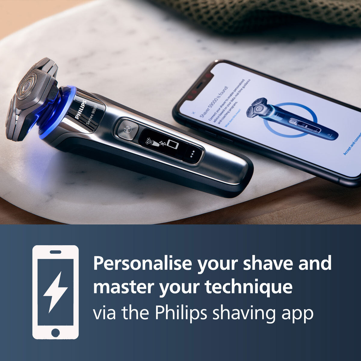 Philips Series 9000 Wet & Dry Electric Shaver with SkinIQ Technology, Charging Stand and Travel Case, S9974/35 GOODS Costco UK