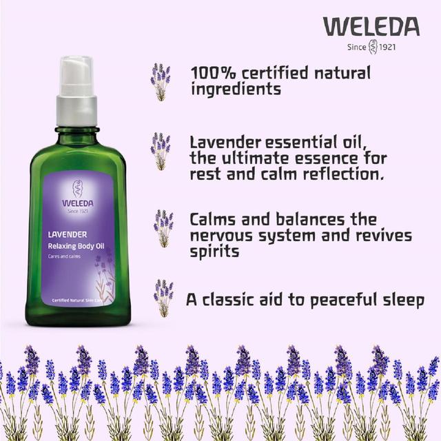 Weleda Natural Lavender Relaxing Body Oil Vegan   100ml GOODS M&S   