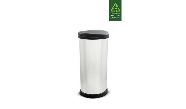 Curver 40 Litre Deco Touch Top Kitchen Bin - Silver GOODS Argos