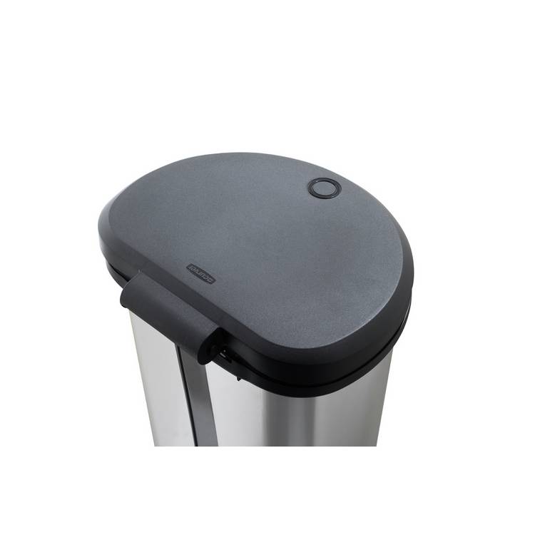 Curver 40L touch top kitchen bin silver - British product