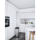 Curver 40L touch top kitchen bin silver - British product