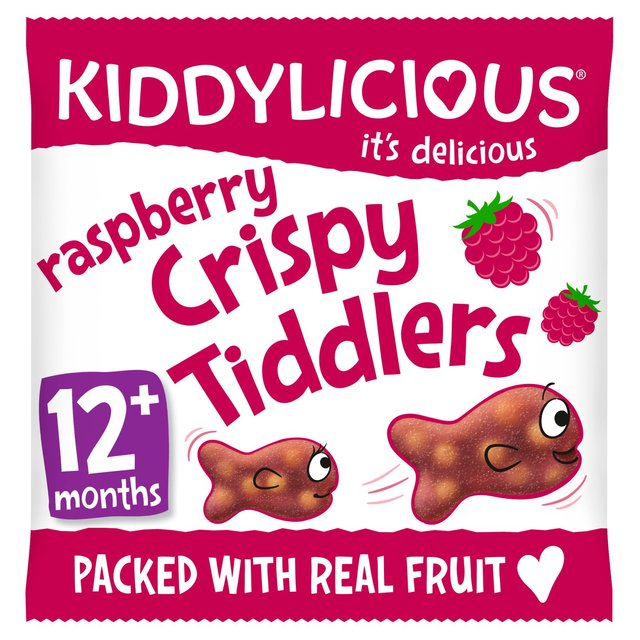 Kiddylicious Raspberry Crispy Tiddlers Baby Snacks   12g GOODS M&S   