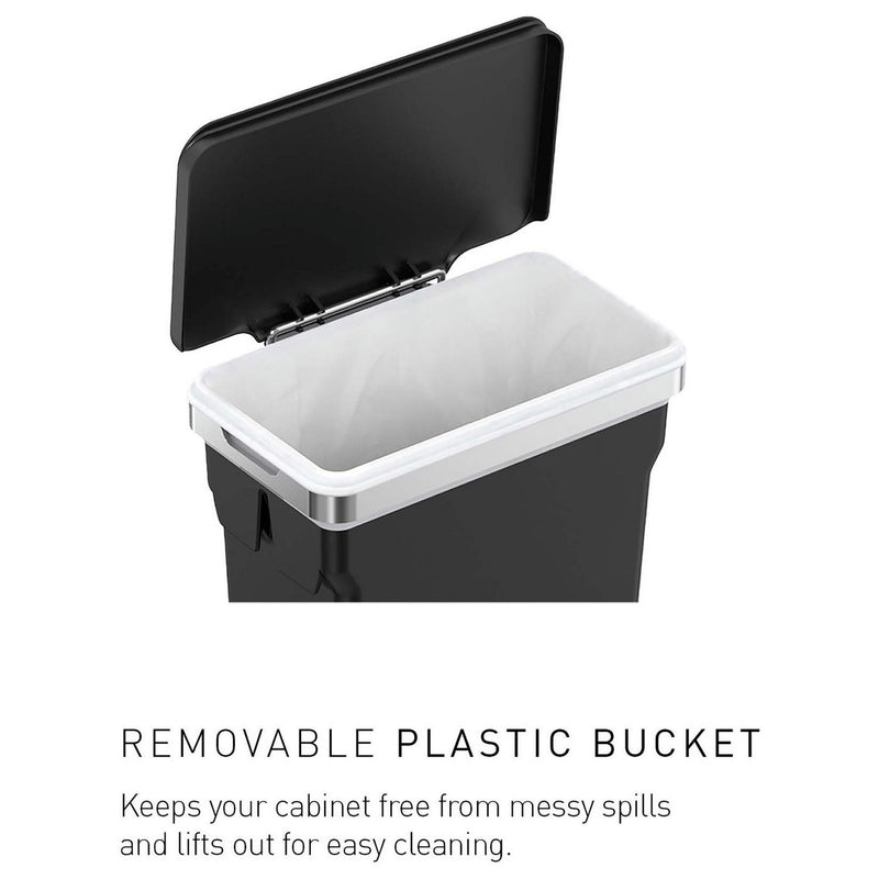 Simplehuman in-cabinet bin 10 litre black (British brand)