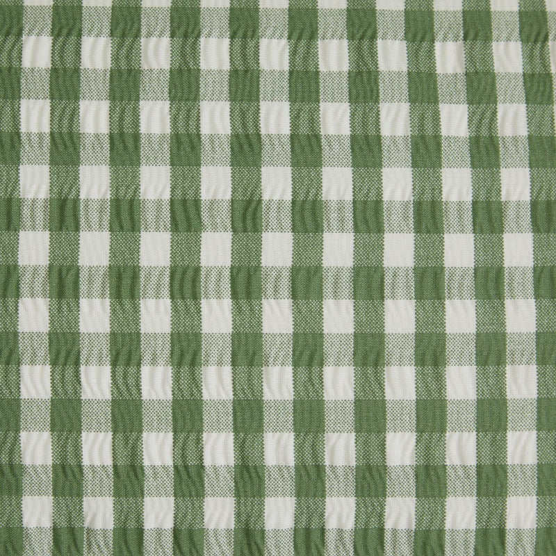 Habitat Seersucker Gingham Woven Green Duvet Cover Set King - British product