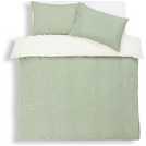Habitat Seersucker Gingham Woven Green Duvet Cover Set King - British product
