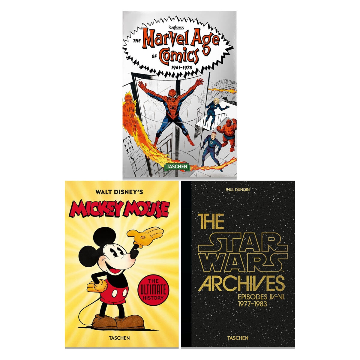 Taschen 40th Edition hardback book, Marvel, Mickey, or Star Wars options, UK version
