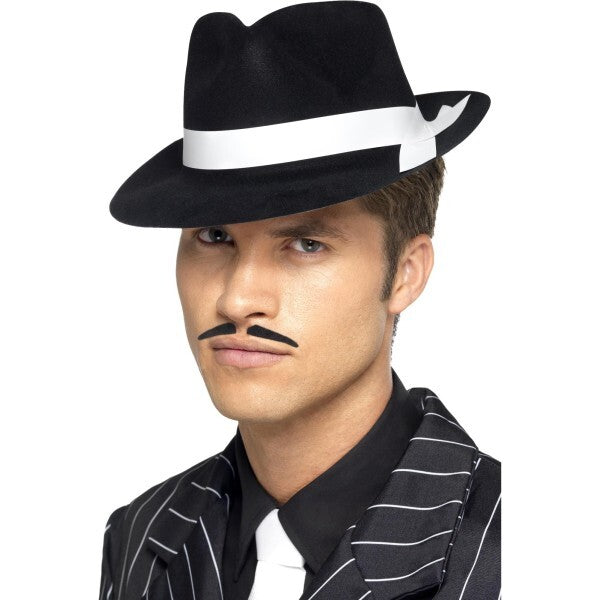 Smiffys Al Capone hat, black with band, imported from the UK