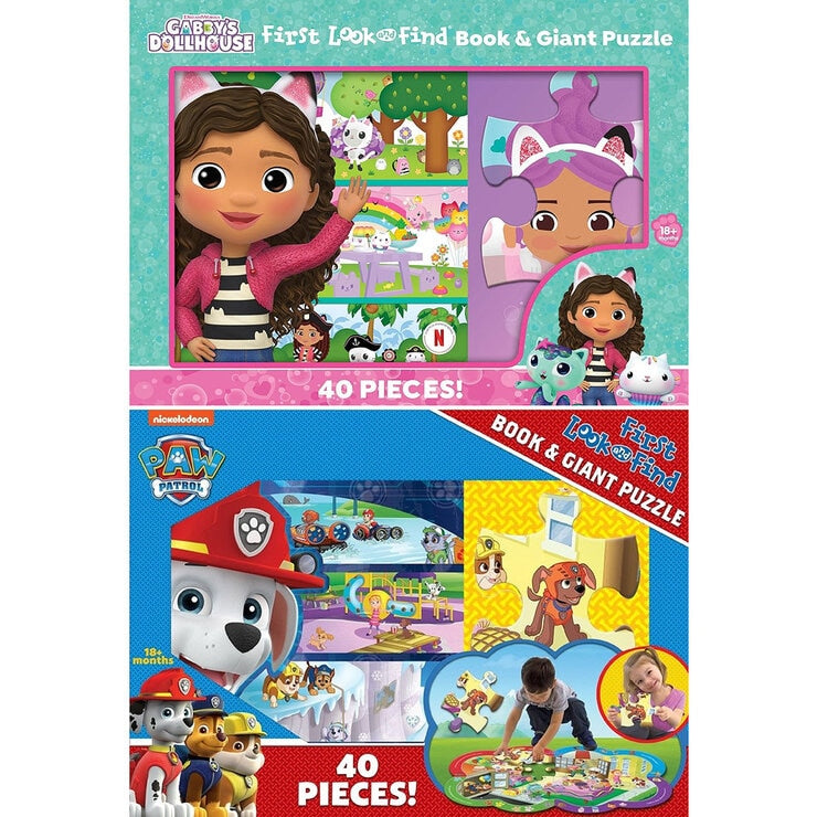 Gabby's Dollhouse or Paw Patrol puzzle, imported from the UK