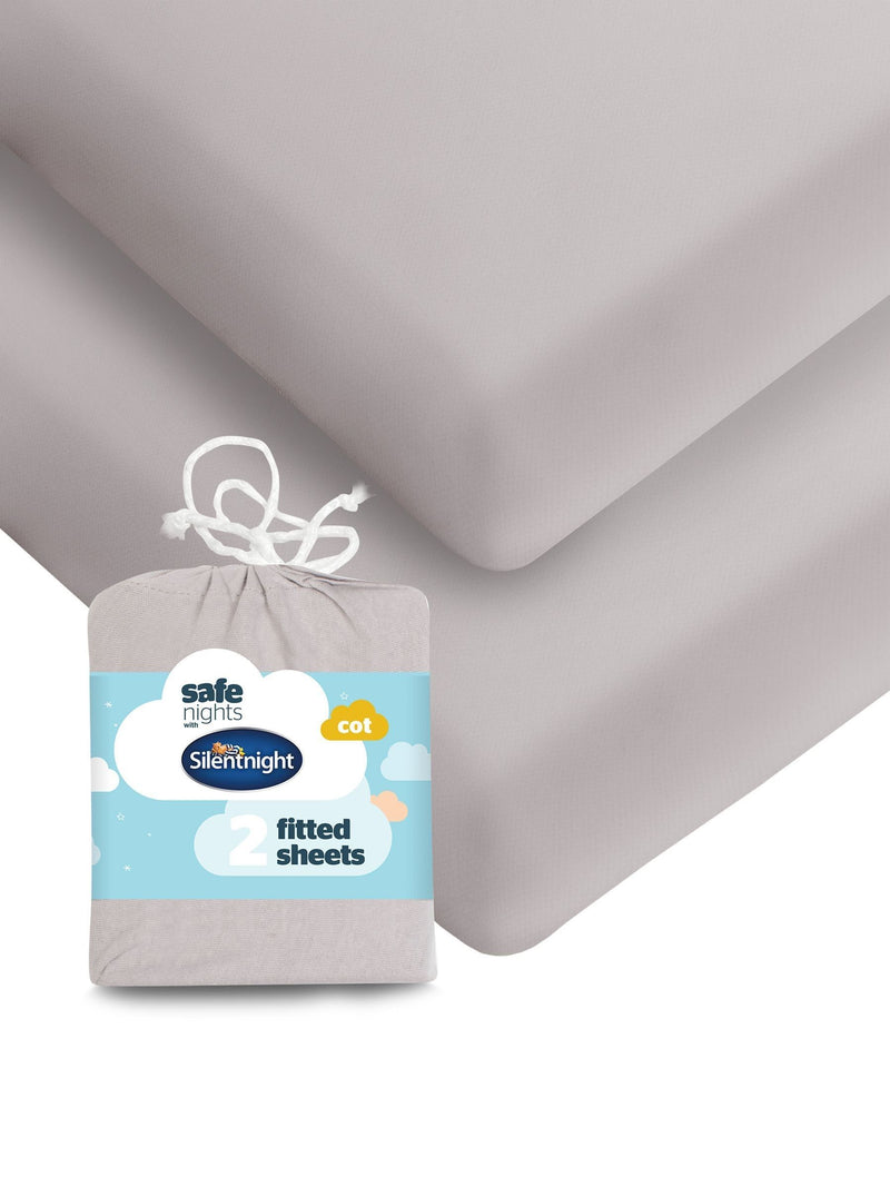 Silentnight pink kids cot fitted sheets 2 pack (British brand)