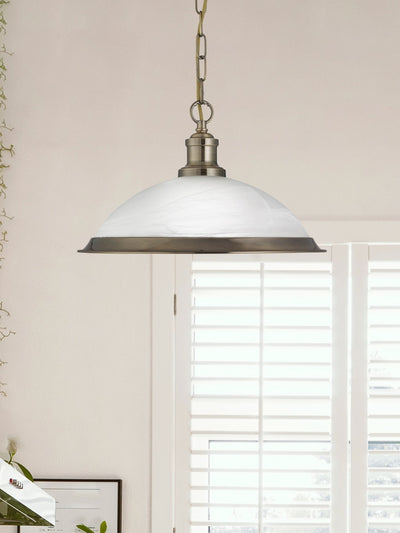 Next Searchlight Honeysuckle Antique Brass Pendant Ceiling Light- Buy online at McGrocer