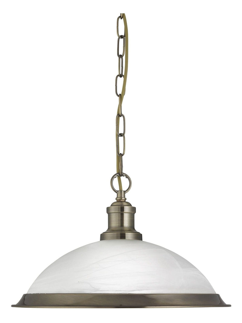 Searchlight Antique Brass Honeysuckle pendant ceiling light (British brand)