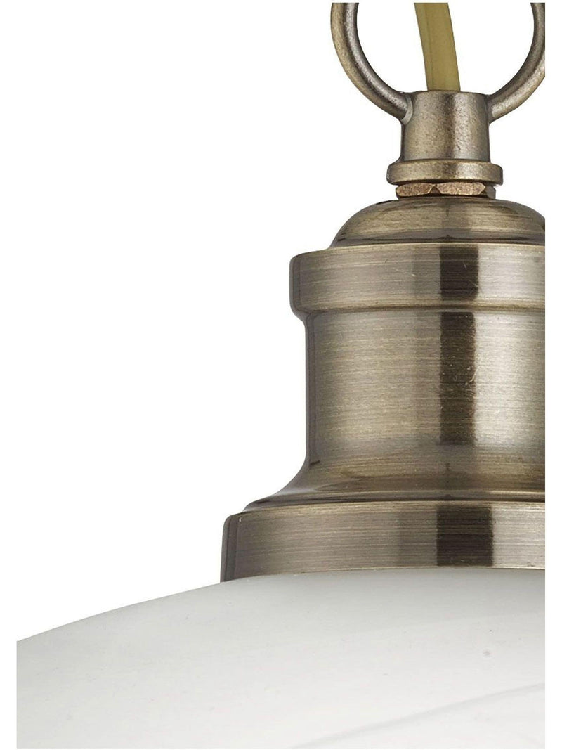 Searchlight Antique Brass Honeysuckle pendant ceiling light (British brand)