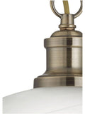 Searchlight Antique Brass Honeysuckle pendant ceiling light (British brand)