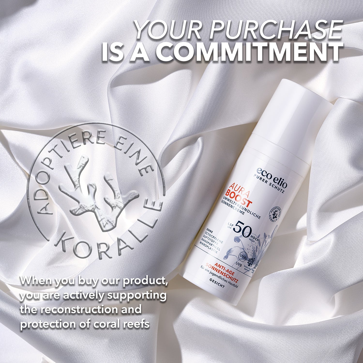 eco elio Aura Boost anti-aging sunscreen (British brand)