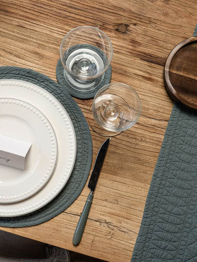 Next Mary Berry Green Signature 100% Cotton Table Runner- Buy online at McGrocer