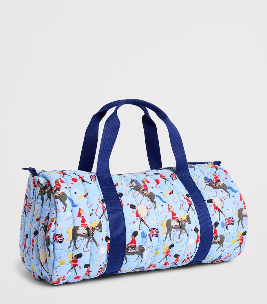 Harrods quilted Trooping the Colour duffle bag, imported from the UK