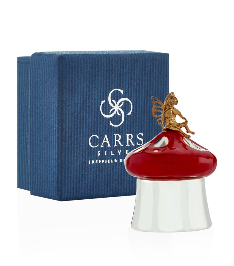 Carrs Sterling Silver Toadstool Keepsake Box - British product