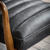 Gallery Newhaven Antique Ebony Leather Armchair GOODS Costco UK