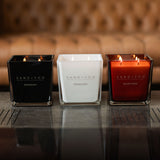 Sand & Fog square 4 wick candle with Speakeasy, Ocean Mist, Blush Rose scents 57oz (British brand)