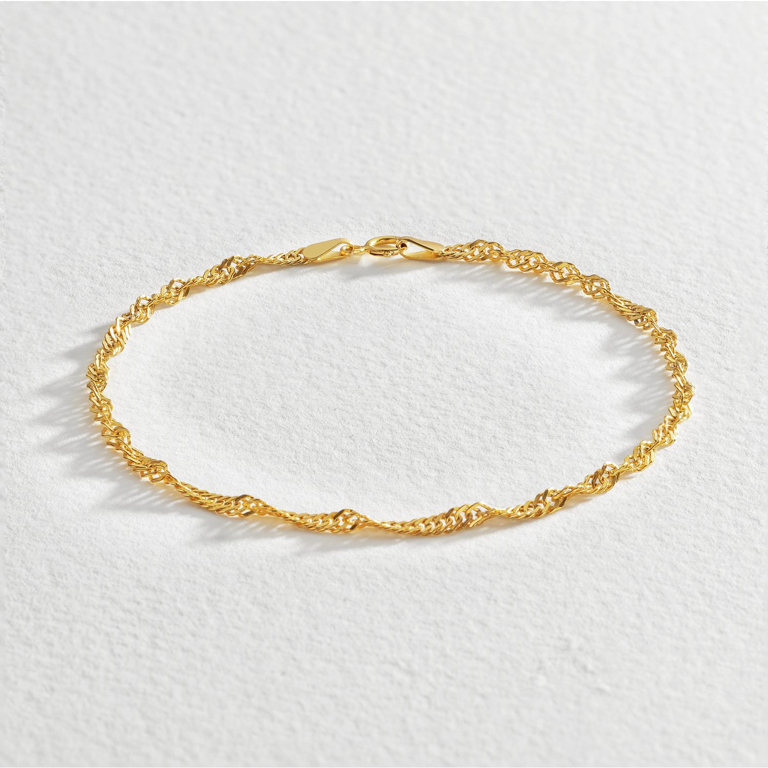 Revere gold twist curb bracelet 7.5 inch - British product