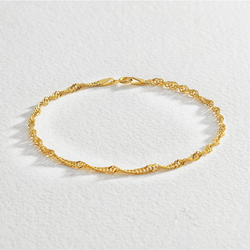 Revere gold twist curb bracelet 7.5 inch - British product