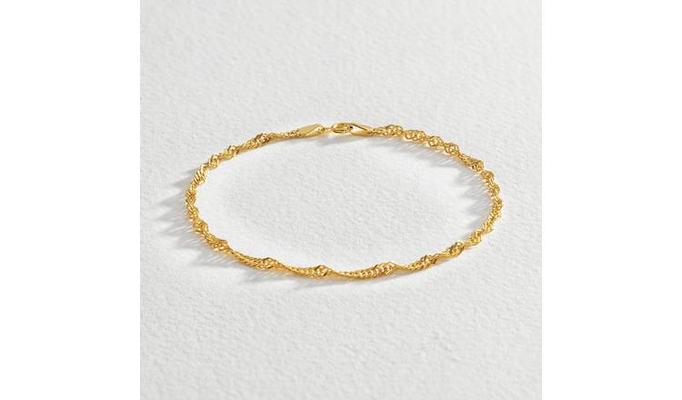 Revere gold twist curb bracelet 7.5 inch - British product