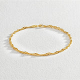 Revere gold twist curb bracelet 7.5 inch - British product
