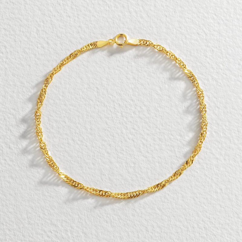 Revere gold twist curb bracelet 7.5 inch - British product