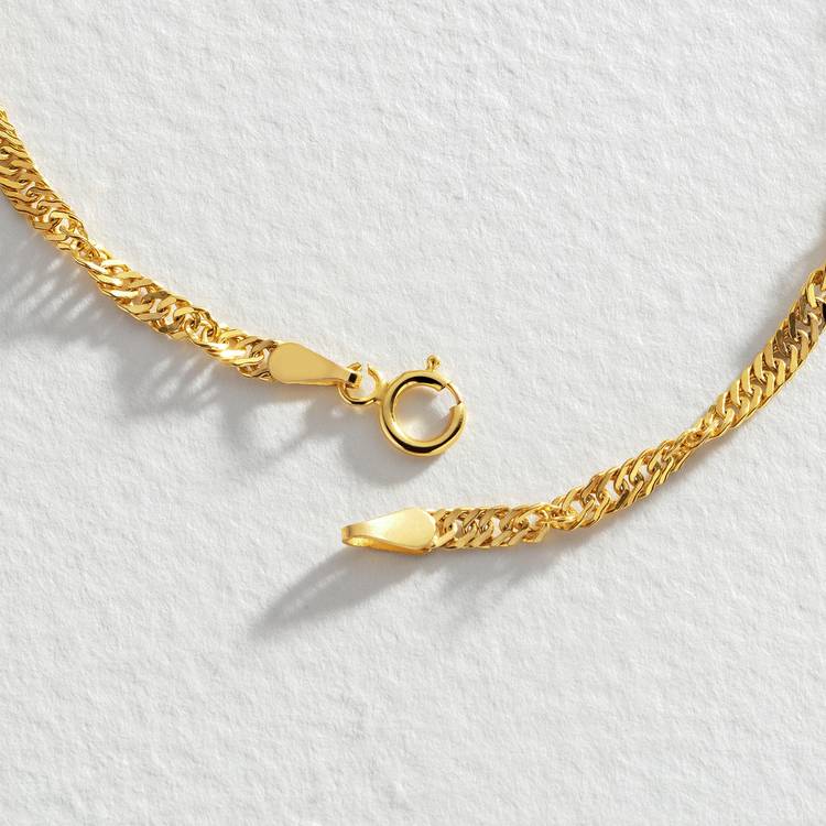 Revere gold twist curb bracelet 7.5 inch - British product