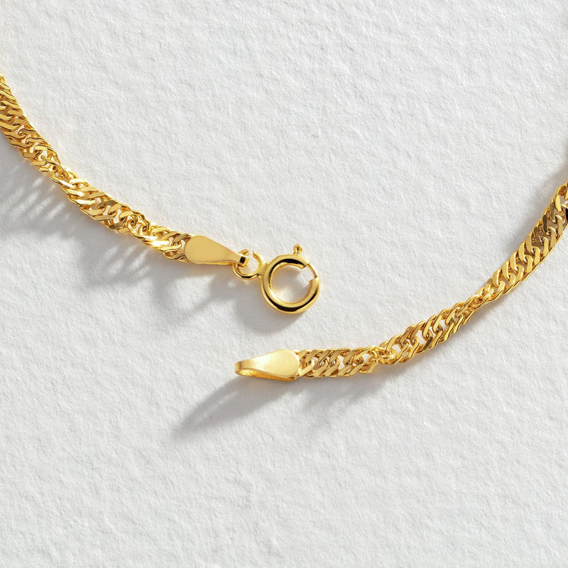 Revere gold twist curb bracelet 7.5 inch - British product