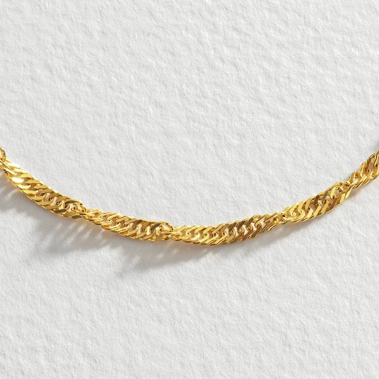 Revere gold twist curb bracelet 7.5 inch - British product